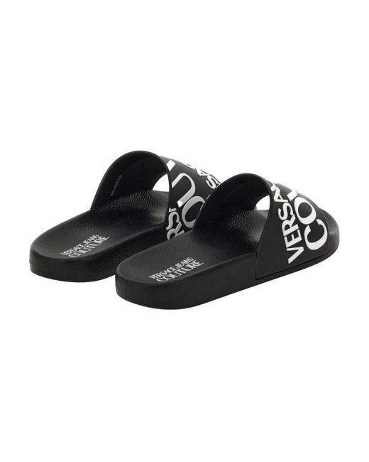 Gummy slide scarpe di Versace Jeans Couture in Black da Uomo