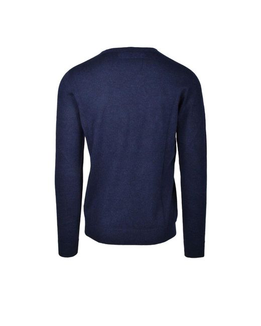 Alpha Studio Weicher strickpullover mix in Blue für Herren