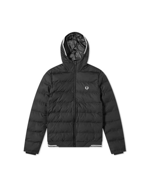 Fred Perry Black Down Jackets for men