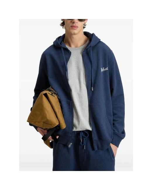 Woolrich Blue Zip-Throughs for men