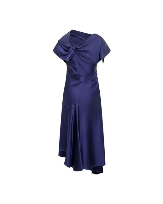 Victoria Beckham Blue Midi Dresses