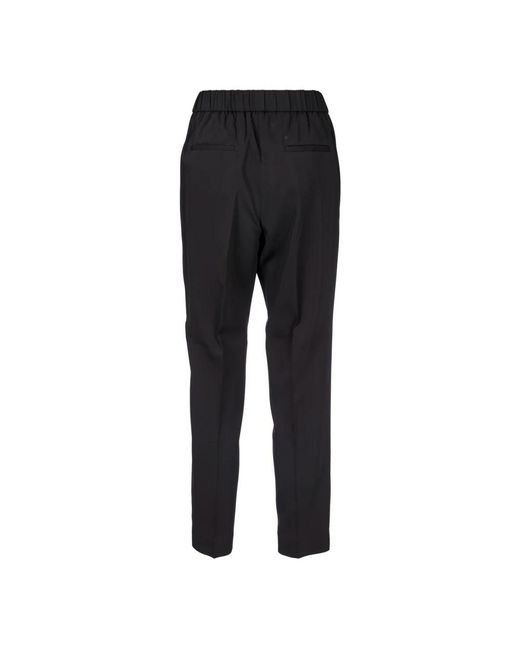 Peserico Black Slim-Fit Trousers