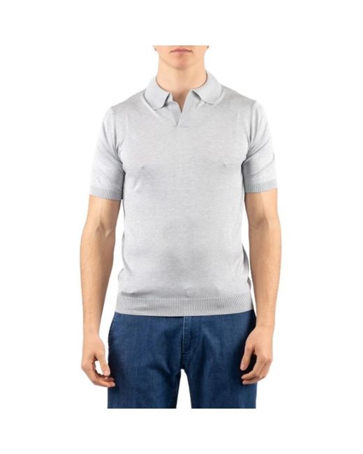 Gran Sasso Blue Polo Shirts for men