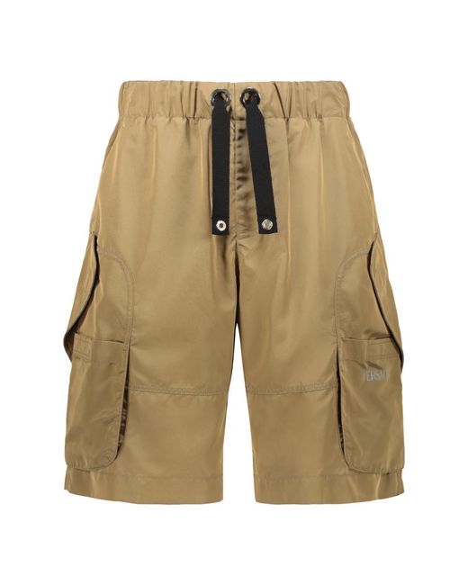 Versace Korte Broeken ,Katoen Bermuda Shorts Met Trekkoord in het Natural voor heren