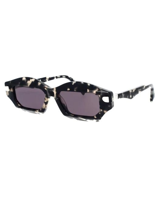 Kuboraum Unieke Grijze Havana Zonnebril Model in het Black