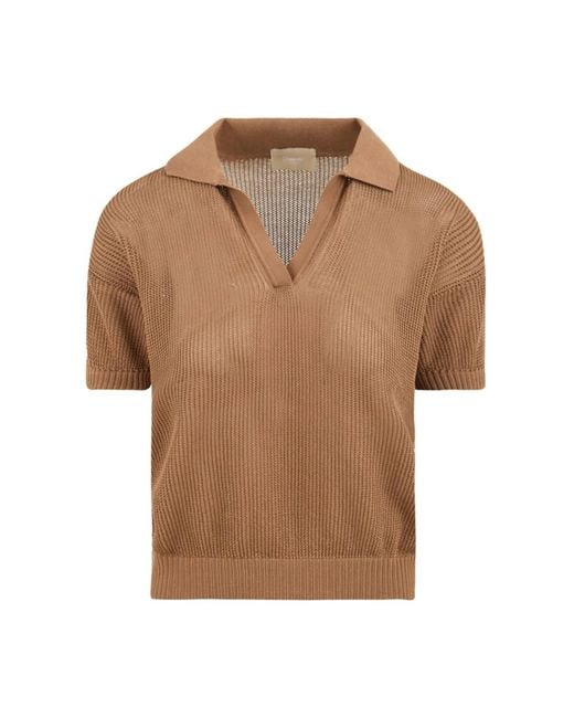 Drumohr Brown V-Neck Knitwear