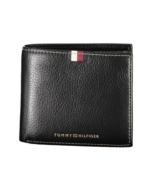 Tommy Hilfiger Schwarzes Leder Herren Geldbörse in Black für Herren
