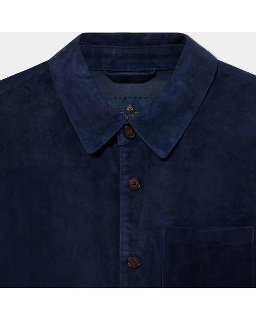 Brooks Brothers Blue Leather Jackets for men