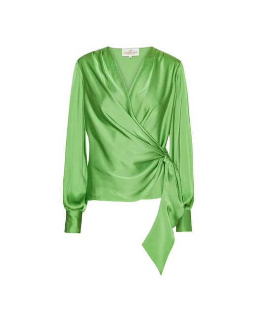 Karmamia Green Elegante Grüne Ines Bluse