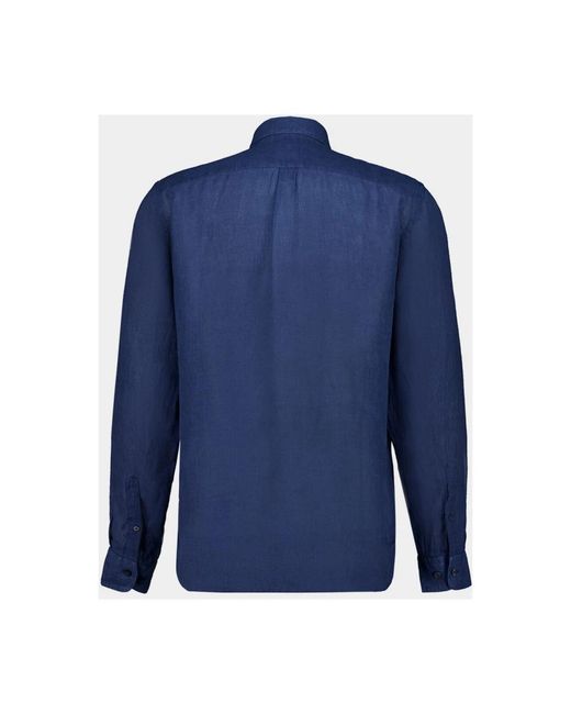 120% Lino Blue Casual Shirts for men