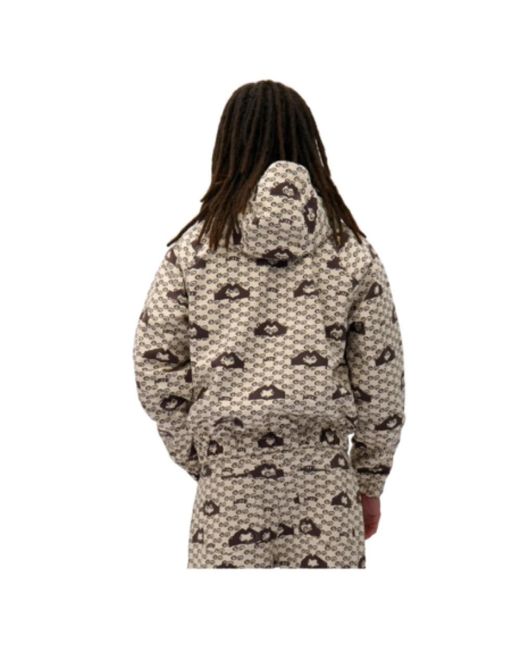 Arte' Jassen ,Katoen Hartprint Hoodie Jas in het Gray voor heren