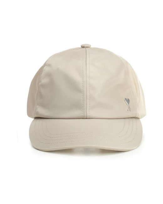 AMI Accessoires ,Katoen Ami De Coeur Stud Cap in het Natural
