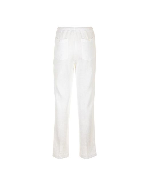 Hartford White Wide Trousers