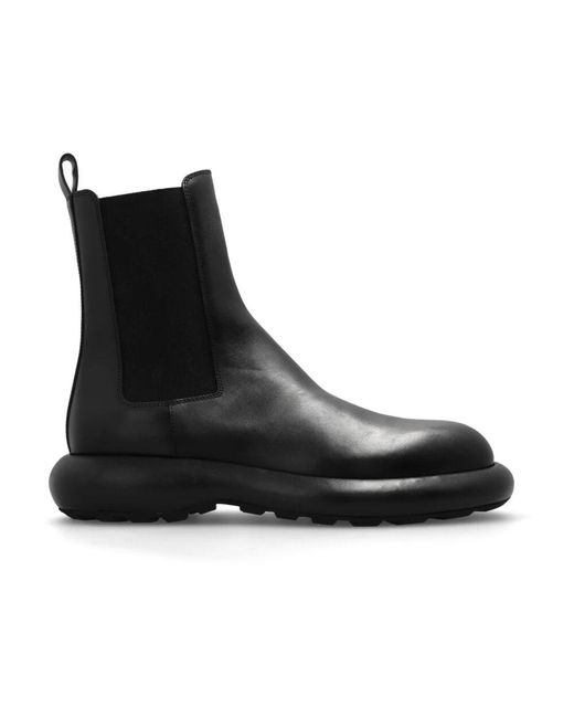 Jil Sander Leder knöchelstiefel in Black für Herren