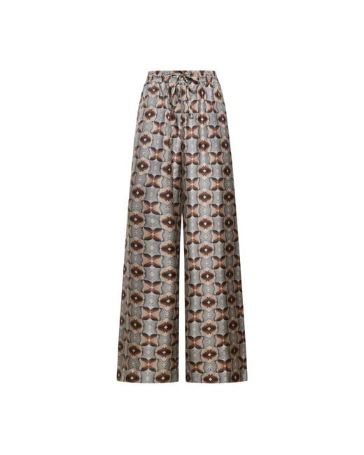 Pierre Louis Mascia Multicolor Wide Trousers