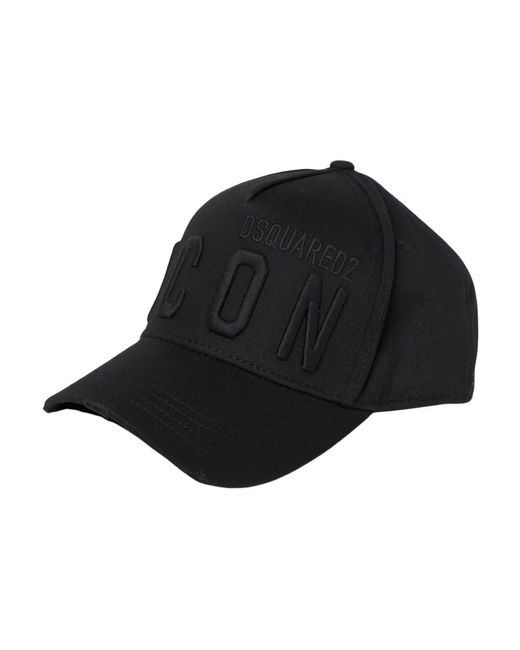 DSquared² Baseballpet Met Versleten Rand in het Black voor heren