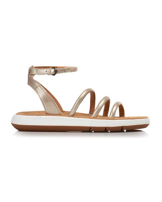 Clarks Schoenen ,Geel ,Leer Jemsa Style Sandalen in het White