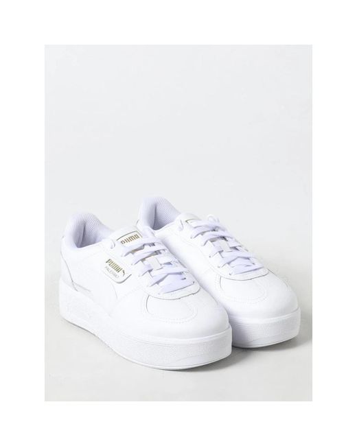 PUMA White Palermo Platform Sneaker