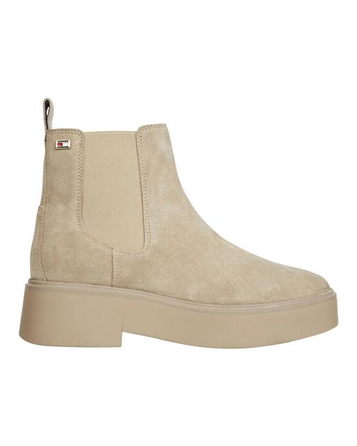 Tommy Hilfiger Natural Chelsea Boots