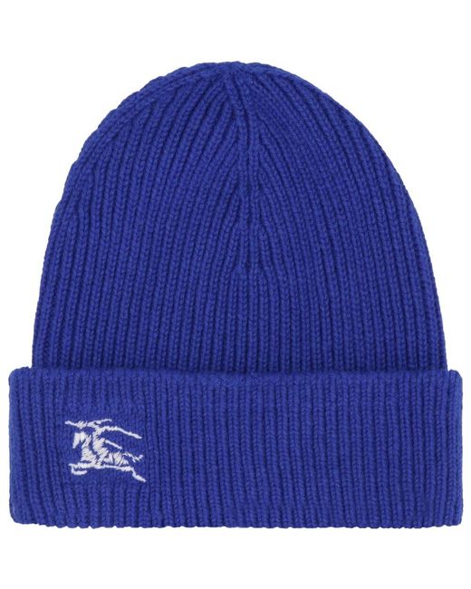 Burberry Blue Gestrickte beanie aus kaschmir