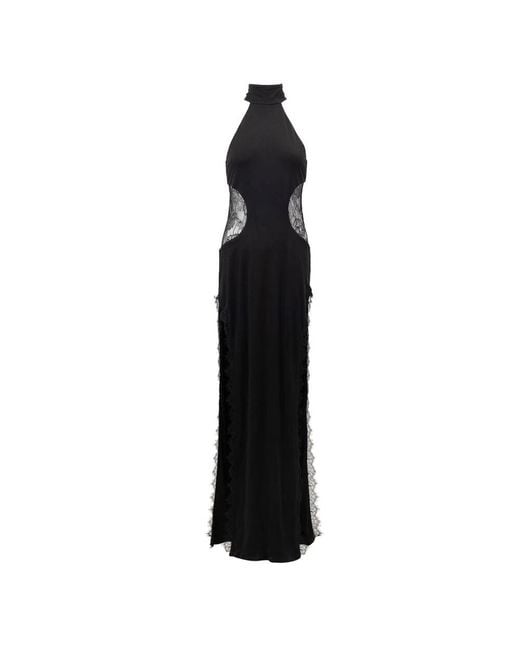 retroféte Zwarte Viscose Party Jurk in het Black