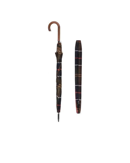 Barbour Accessoires ,Veelkleurig ,Nylon Tartan Walker Umbrella in het Black