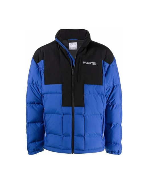Marcelo Burlon Jassen ,Blauw ,Nylon Gewatteerd Cross Block Jack Blauw/Zwart in het Blue voor heren