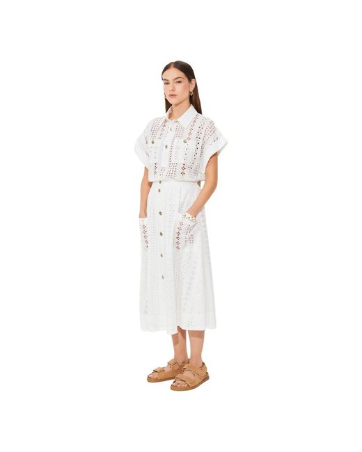 Suncoo White Shirt Dresses