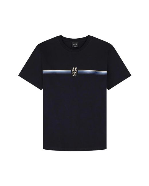 ARMANI EXCHANGE T-Shirt Met Ronde Hals in het Black voor heren