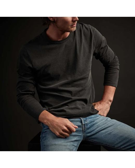James Perse Black Long Sleeve Tops for men