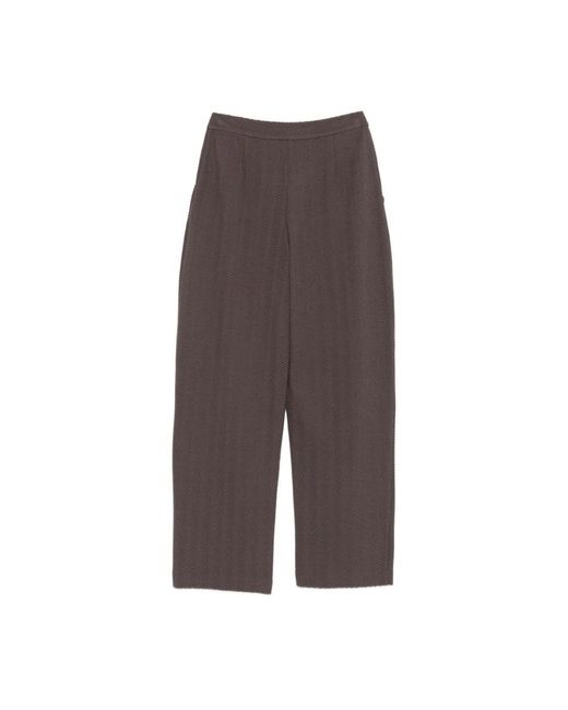 Emporio Armani Brown Wide Trousers