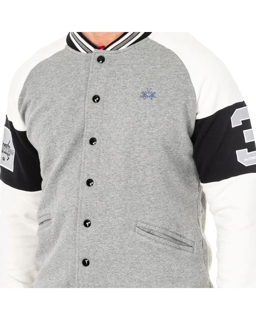 La Martina Gray Cardigans for men