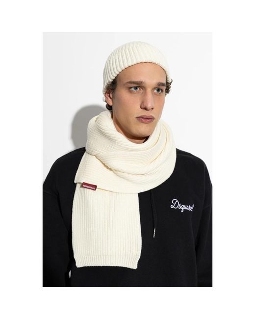 DSquared² Hat And Scarf Set in Natural für Herren