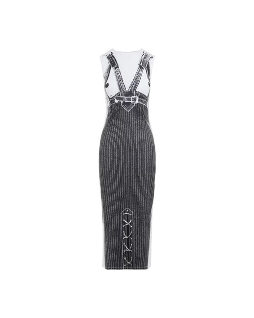 Trompe-l`œil long dress di Jean Paul Gaultier in Gray