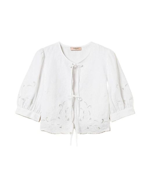 Twinset Overhemden ,Wit ,Jacket in het White