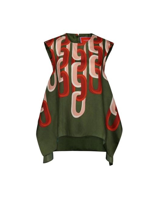LaDoubleJ Green Sleeveless Tops