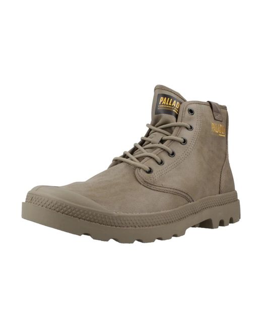 Palladium Brown Lace-Up Boots for men