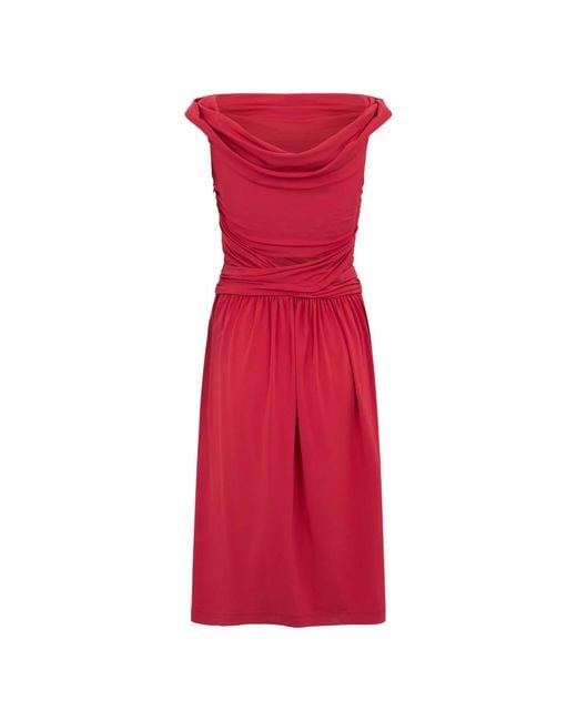 Alberta Ferretti Red Midi Dresses