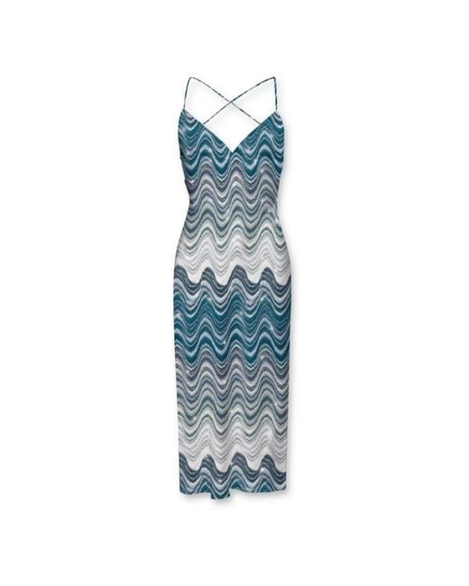 Mc2 Saint Barth Blue Midi Dresses