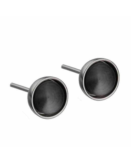 ERNSTES DESIGN Black E277 Runde Ohrstecker