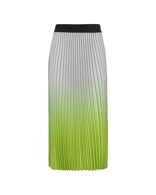 Essentiel Antwerp Green Limetten Plissierter Midi-Rock A-Linie