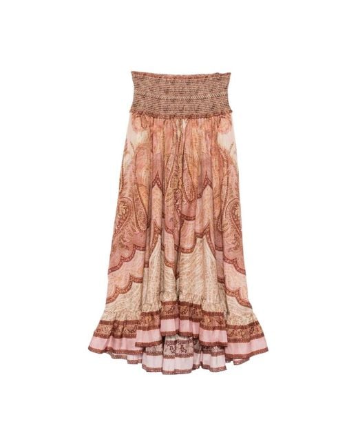 Zimmermann Brown Midi Skirts