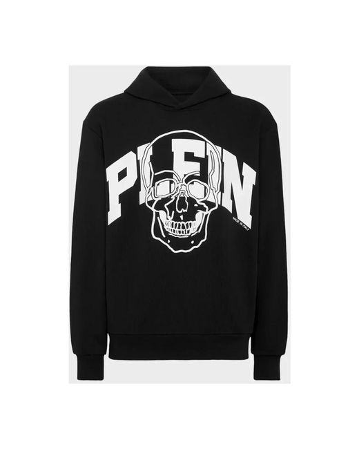 Philipp Plein Black Hoodies for men