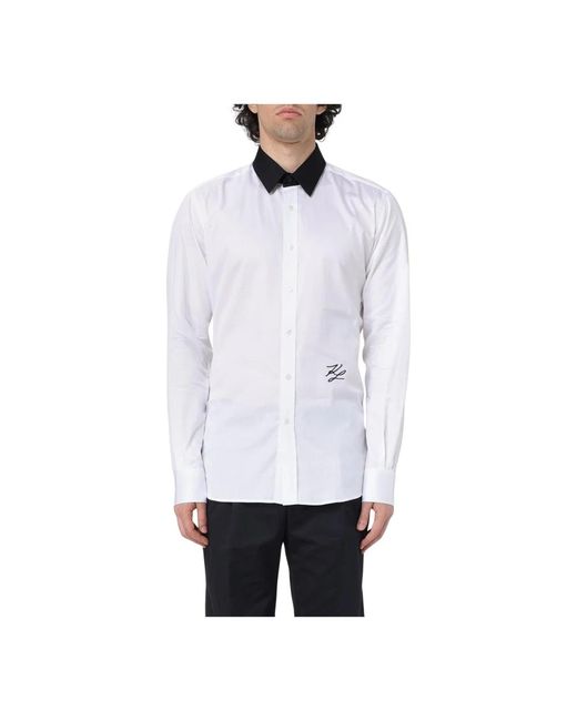 Casual Shirts di Karl Lagerfeld in White da Uomo