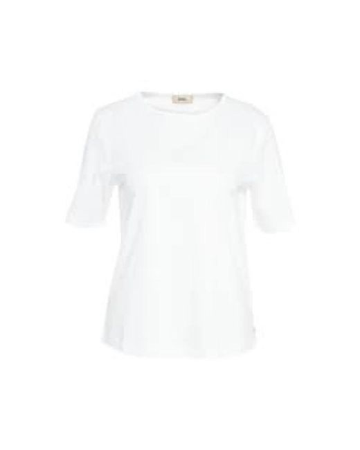 Herno Tops ,Wit ,Katoen Witte Katoenen Stretch Jersey T-Shirt in het White