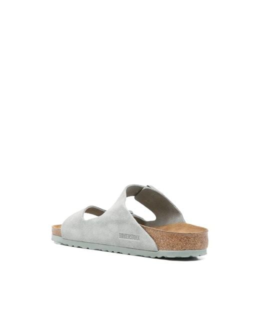 Birkenstock White Sliders for men