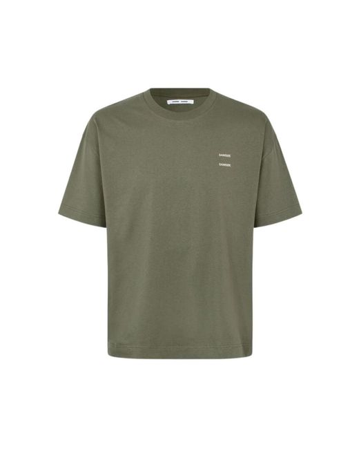 Samsøe & Samsøe Locker geschnittenes bedrucktes t-shirt in Green für Herren