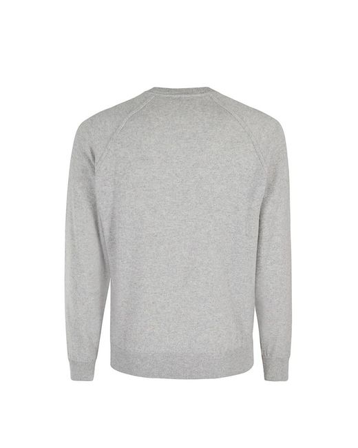 FILIPPO DE LAURENTIIS Gray Round-Neck Knitwear for men