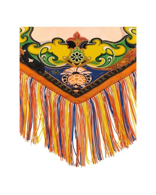 Etro Orange Silk Scarves