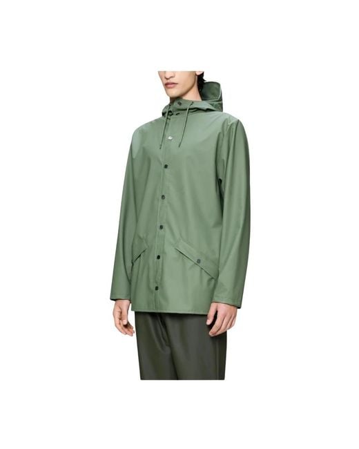Rains Green Rain Jackets for men